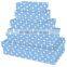Artisan Polka Pink /Blue Rectangle Nest,Set Of 4 Nested Decorative Boxes,Pink/Blue Box Nest