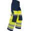 Hot sale poly cotton two tone high vis safety pants for men