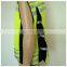 Sleeveless fluorescent yellow safety reflective waistcoat