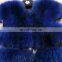 Royal blue whole fur fashion luxury raccoon fur vest clothing