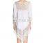 C30 Fringed cover-up beach kaftans tunics white