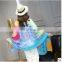 Spring/Autumn all-match super long voile thin scarf Summer sun protection air conditioner shawl Embroidered flowers girls Scarf