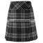 Ladies Girls Women Grey Spirit Tartan Pleated Mini Billi Skirt