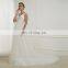 C5012 V-Neck Cap Sleeve Long Length Lace Evening Dress for Wedding 2016