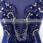 New Fashion Gorgeous Beaded Cap Sleeve Sheath Royal Blue Cocktail Dress LX336