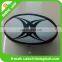 Standard size and weight machine sewn cured rubber rugby ball