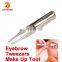 Hot selling Bright LED eyebrow tweezers stainless steel eyebrow clip