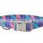 Word Carved Semi Metal Pet Collar Buckle Comfortable Leash Training Dog Printed Rope Pet Neck Chain Pet Supplies