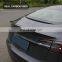 Sedan 4-door Trunk Lip Wing Exterior Dry Carbon Fiber Car Rear Spoiler For Tesla Model 3 2016+