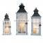 HOT SELL Amazon best seller wedding customized home decoration wood white candle lantern with Galvanized top