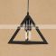 Triangle Design Metal Pendant Light Restaurant Vintage Hanging Lamps