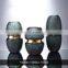 Luxury Home Decoration And Garden Flower Grey Gilded Glass Bottle Vase For Home Decor