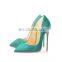 Green ladies pumps high heels sandals women synthetic upper shoes
