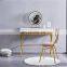 makeup desk Modern white wooden Iron fram dressing table with two drawers