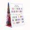 Full cover upright false art nail tips showing stand paper nail gel sample booklet packaging box for nail salon shop