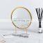 Home Decoration Stone Marble Base Stand Table Makeup Mirror Natural Cosmetic Mirror Desktop Mirror Customized Logo Acceptable