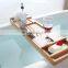 2020 New Natural Bamboo Bathtub Rack Retractable Nordic Light Luxury Bathtub Show Caddy Bamboo Wood Bathtub Caddy