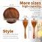 Natural Acacia Wood Large Salad Serving Bowl Set With Tongs Set