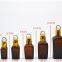 Amber glass dropper bottle square shape empty bottles for skin care serum essential oil packing