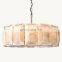 Hengzhi Modern Villa Large Circle Design Natural Stone Hanging Lamps HARLOW CALCITE ROUND CHANDELIER for Indoor