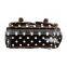 Fashion White Polka Dot Pattern Oilcloth Canvas Travelling School Bag Oilcloth Satchel Bags