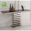 Modern Living Room Console Table Stainless Steel Console Table Tempered Glass Top Console Table For Home Hotel Furniture