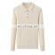 Custom Ladies Formal Cashmere Sweater Plain Knitted Polo Neck 1/4 Quarter Button Winter Business Suit