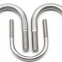U-shaped bolt 304 stainless steel U-shaped pipe clamp arc extended thread fastener bolt U-shaped screw horseback clamp U-shaped pipe clamp