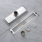 Modern 304 Stainless Steel Floor Drain with Striped Side Row Lengthened Strip for Hotel Toilet Bathroom Factory Price