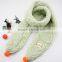 High Quality Warm CamoFleece Pom Pom Ball Tassel Style Fashion Baby Girl Scarf