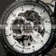 Full Steel Big Dial Skeleton Mechanical Watch Luxury Watch WM384