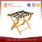 Hotel Wooden Luggage Rack with Black Belt