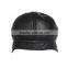 Genuine leather black size fitted ivy caps for wholesale