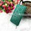 High Quality Fashion New Lady's Clutch Long PU Leather Rivet Purse Leather Wallet