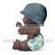 Hot sale black silicone reborn baby dolls blue eyes vinyl black doll with EN71