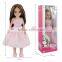 Pretty 18 inch american clothes doll girl with real hair vinyl head blow mould body with EN71