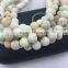 2.0mm Large Hole Hot Selling Round Matte White Turqoise Gemstone Loose Beads Approximate 15.5 Inch