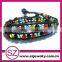 Hot Selling Handmade Black Jade Wrap Leather Bracelet