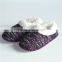 Woman special knitted indoor slipper with heal