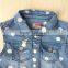 girls Vest baby sleeveless denim jacket for child spring dotted denim jacket                        
                                                Quality Choice