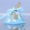 Nice design of differnce colour and ribbon triangle candy box /wedding box