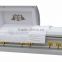 White cross metal casket and coffin Nantong Millionaire