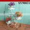 Home and garden white iron wedding flower stands