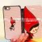 For sweet girl design PU leather case for iphone 6 flip leather case