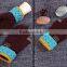 Hotsale Premium Woolen Yarn Knitted Contrast Color Touch Screen Gloves For Boys