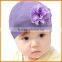 Autumn Korean hand knitted children's hats Satin Mesh Flower Baby Baby Hat MZ054