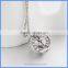 Newest Fashion Jewelry Women's Openable Rhinestones Pave Metal Cage Chime Box Sound Ball Pendant Pregnancy Necklaces HBAC-M047