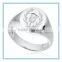Stainless Steel Scottish Thistle Hallmarked Signet Ring
