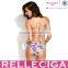 RELLECIGA 2016 Sexy Doodle Print Playful Ruffle Bandeau Bikini Swimwear