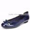 OLZP003 China Manufaturer New arrival leather with bow women dress flat shoes